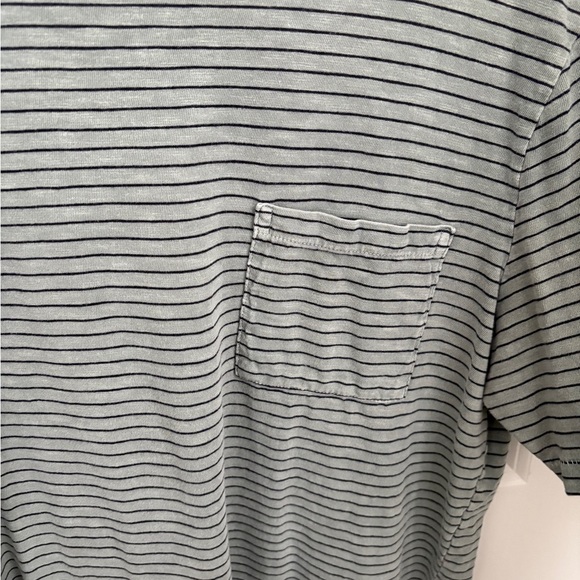 J. Crew Green and Black Striped Short Sleeve Tee - Picture 2 of 5